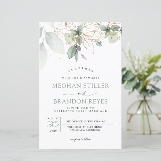 Begroting - Serene Eucalyptus Greenery leveert bru (Staand voorkant)