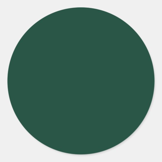 BEGROTING Smaragdgroen Monochroom Tekst Ronde Sticker (Voorkant)