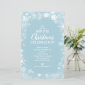 Begroting Snowflake Blue Kerstmis Holiday nodigt u (Staand voorkant)