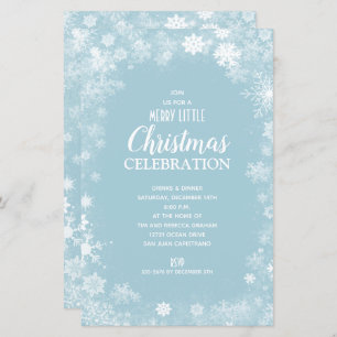 Begroting Snowflake Blue Kerstmis Holiday nodigt u