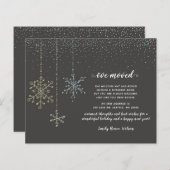 Begroting Snowflakes Holiday Moving Announking (Voorkant / Achterkant)