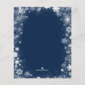 Begroting Snowflakes op marinesholiday-uitnodiging (Achterkant)