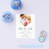 BEGROTING sparen de Datum Foto Modern Simple Weddi Flyer (Enkel)