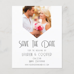 BEGROTING sparen de Datum Foto Modern Simple Weddi Flyer