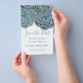 Begroting sparen de Datum Succulents Wedding Flyer (Hand)