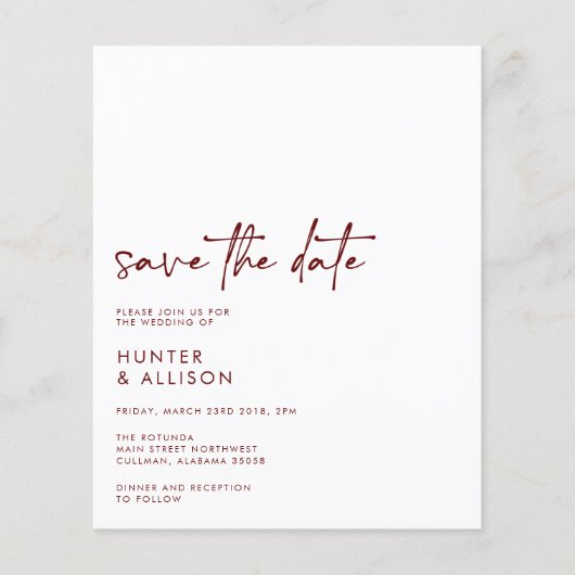 BEGROTING sparen de Datumbrochure Flyer (Voorkant)