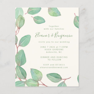 Begroting Stijlvol Eucalyptus Greenery Script Wedd
