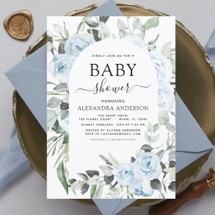 Begroting Stusty Blue Baby shower Floral