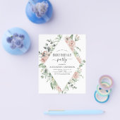 Begroting Stusty Pink Birthday Party Florence Flyer (Enkel)