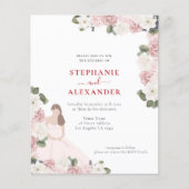 Begroting Stusty Pink Florals Bride Motif (Voorkant)