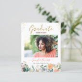 Begroting Stusty Roos Floral Afstuderen bekendmaki (Staand voorkant)