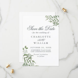 Begroting Succulent Eucalyptus Leaves Wedding Save The Date