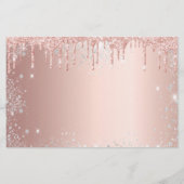 Begroting Sweet 16 roos goudglitter behalve datum (Achterkant)