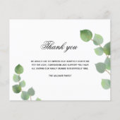 Begroting Sympathie Eucalyptus witte foto bedankt (Voorkant)