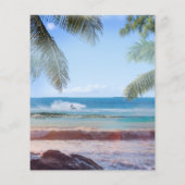 Begroting Tropical Beach Palm Destination Wedding Flyer (Achterkant)