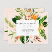 Begroting Tropical Floral Florida Moving Announanc (Voorkant / Achterkant)