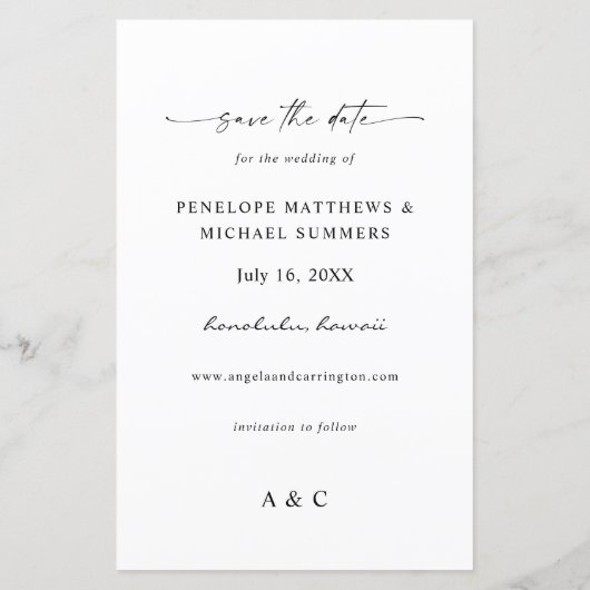 Begroting Tropical Palm Leaf Photo Save the Date - (Achterkant)