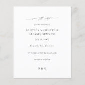 Begroting Tropisch-witte Floral sparen de Datum Fo Flyer (Achterkant)