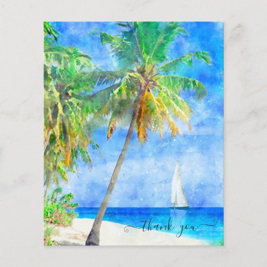 Begroting Tropische eilandpalm Boat Dank u (Voorkant)