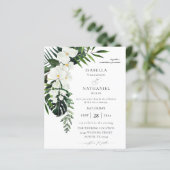 Begroting Tropische palm en witte Floral Wedding 2 (Staand voorkant)