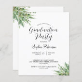 Begroting Uitnodiging Eucalyptus Graduation Party (Voorkant / Achterkant)