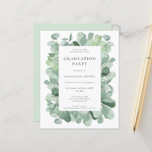 Begroting Uitnodiging Eucalyptus Sage Graduation P