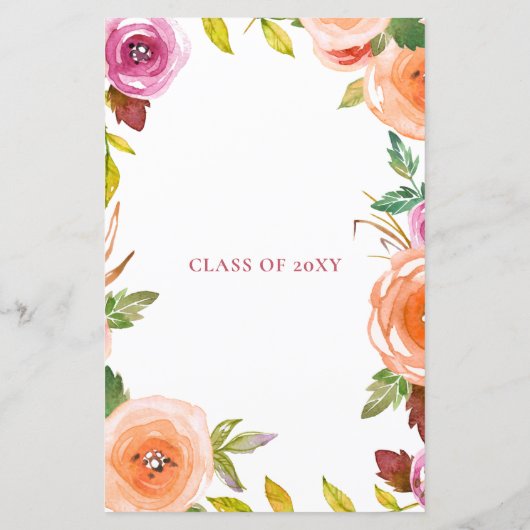 Begroting - Uitnodiging tot Afstuderen van Floral (Achterkant)