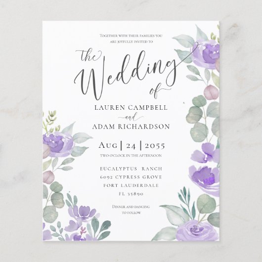 Begroting Uitnodiging tot uitzending van Paarse eu (Voorkant)