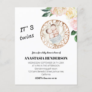 BEGROTING/uitnodiging van het Baby shower Flyer