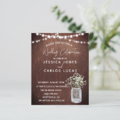 Begroting van de Grote Mason Jar van Gypsophila Ba (Staand voorkant)