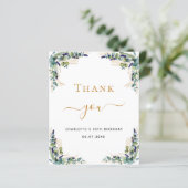 Begroting verjaardag 50 eucalyptus - bedankt voor  (Staand voorkant)