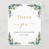 Begroting verjaardag 50 eucalyptus - bedankt voor  (Voorkant)