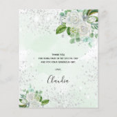 Begroting verjaardag floral Silver greenery bedank (Achterkant)