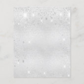 Begroting verjaardag zilverglitter floral greenery (Achterkant)