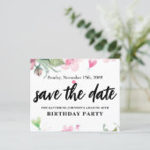 Begroting, verjaardagsbloem Sla de datum op (Staand voorkant)