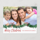 Begroting voor prettige kerstfotokaart flyer (Voorkant)