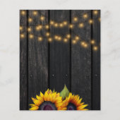 Begroting voor roestbloemen doucheuitnodiging (Achterkant)