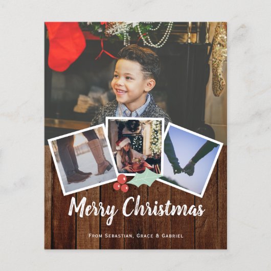 BEGROTING Vroege kerstfoto bijtend Holly and Wood (Voorkant)