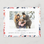 Begroting Vroege kerstfoto Moderne Kaart 2022 (Achterkant)