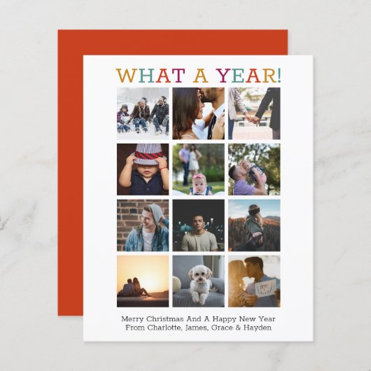 BEGROTING Wat een jaar voor Kerstmis in Review (Voorkant / Achterkant)