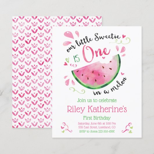 Begroting Watermeloen eerste zomervakantie (Voorkant / Achterkant)