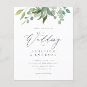 Begroting Waterverf Eucalyptus Greenery Wedding (Voorkant)