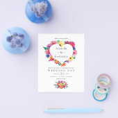 Begroting Waterverf Floral Fiesta Wedding Flyer (Enkel)