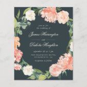 Begroting Waterverf Peonies & Eucalyptus Weddensch (Voorkant)