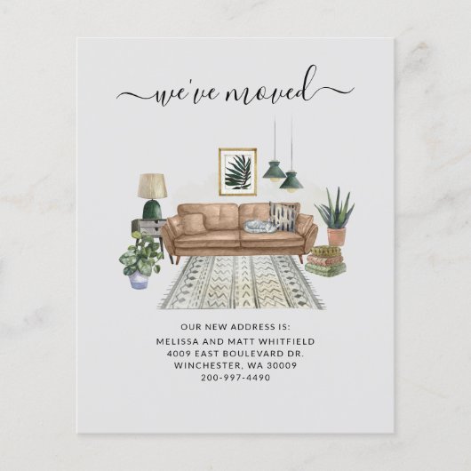 Begroting We hebben adreswijzigingsaankondiging ve Flyer (Voorkant)