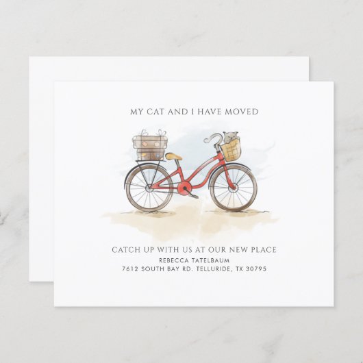 Begroting We hebben Bicycle Moving Announcement ve (Voorkant / Achterkant)