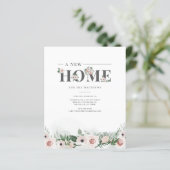 Begroting We hebben Floral Moving Announcement ver (Staand voorkant)