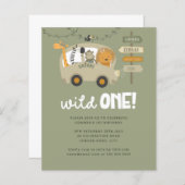 Begroting Wild One Safari Animals 1e verjaardag Gr (Voorkant / Achterkant)