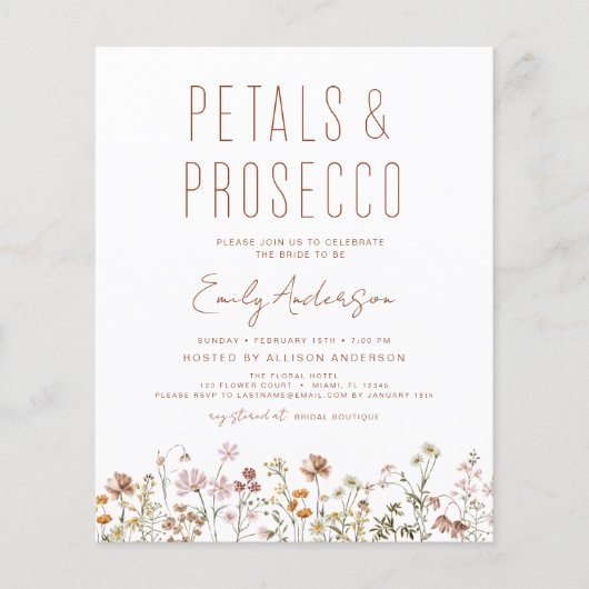 Begroting Wilde bloempitten en Vrijgezellenfeest P Flyer (Voorkant)