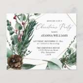 Begroting Winter Berries & Pine Kerstparty Flyer (Voorkant)